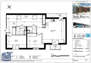  Appartement � vendre 3 pi�ces 74 m�