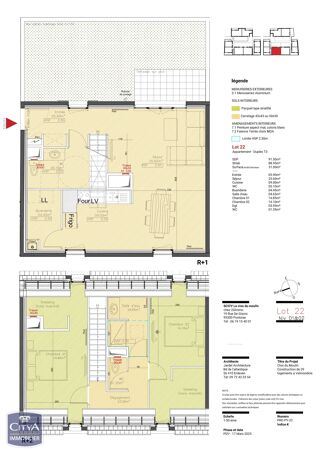  Appartement � vendre 3 pi�ces 89 m�