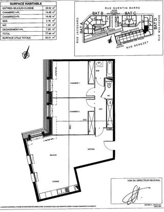  Appartement � vendre 3 pi�ces 79 m�