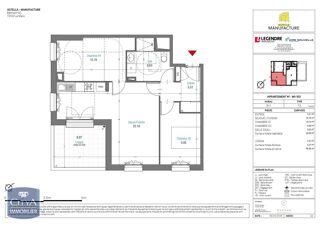  Appartement  vendre 3 pices 60 m