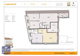  Appartement � vendre 2 pi�ces 45 m�