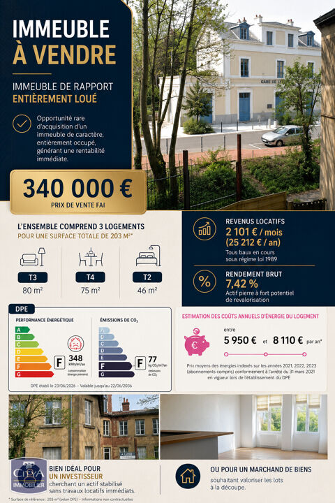 immeuble 340000 69250 Albigny-sur-saône