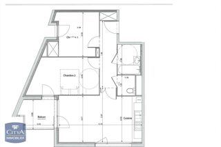  Appartement  vendre 3 pices 59 m