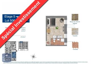  Appartement � vendre 1 pi�ce 27 m�