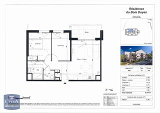  Appartement à vendre 2 pièces 44 m²