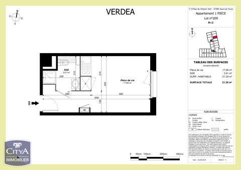   appartement Appartement - 1 pi�ce(s) - 21 m�