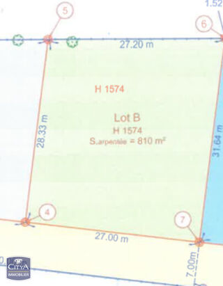  Terrain � vendre 809 m�