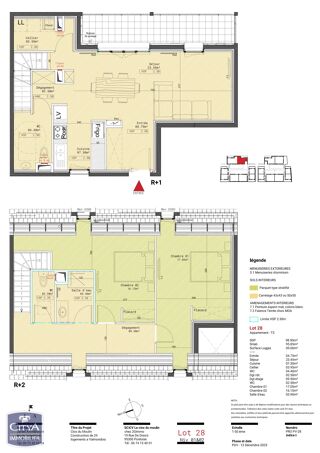  Appartement � vendre 3 pi�ces 96 m�