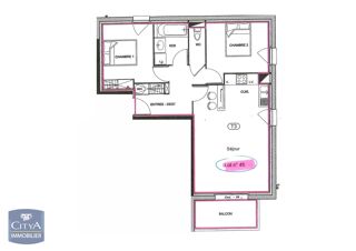  Appartement � vendre 3 pi�ces 60 m�