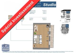  Appartement � vendre 1 pi�ce 26 m�