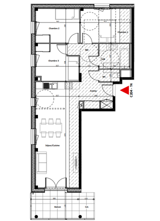  Appartement � vendre 4 pi�ces 81 m�