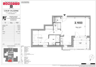  Appartement  vendre 2 pices 55 m