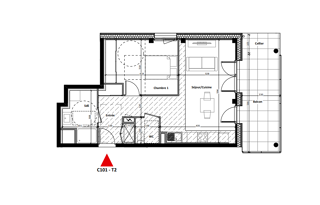  Appartement  vendre 2 pices 49 m