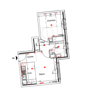 Appartement � vendre 2 pi�ces 39 m�