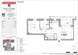  Appartement  vendre 2 pices 46 m