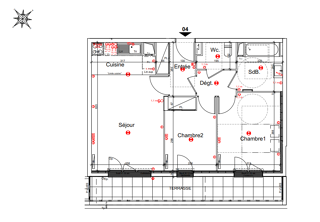  Appartement � vendre 3 pi�ces 57 m�