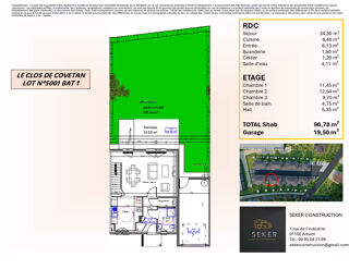  Maison 4 pices 91 m Montreal la cluse