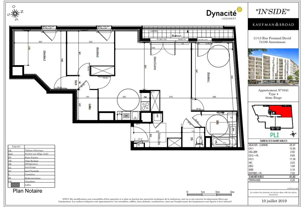 Appartement a louer annemasse - 4 pièce(s) - 84 m2 - Surfyn