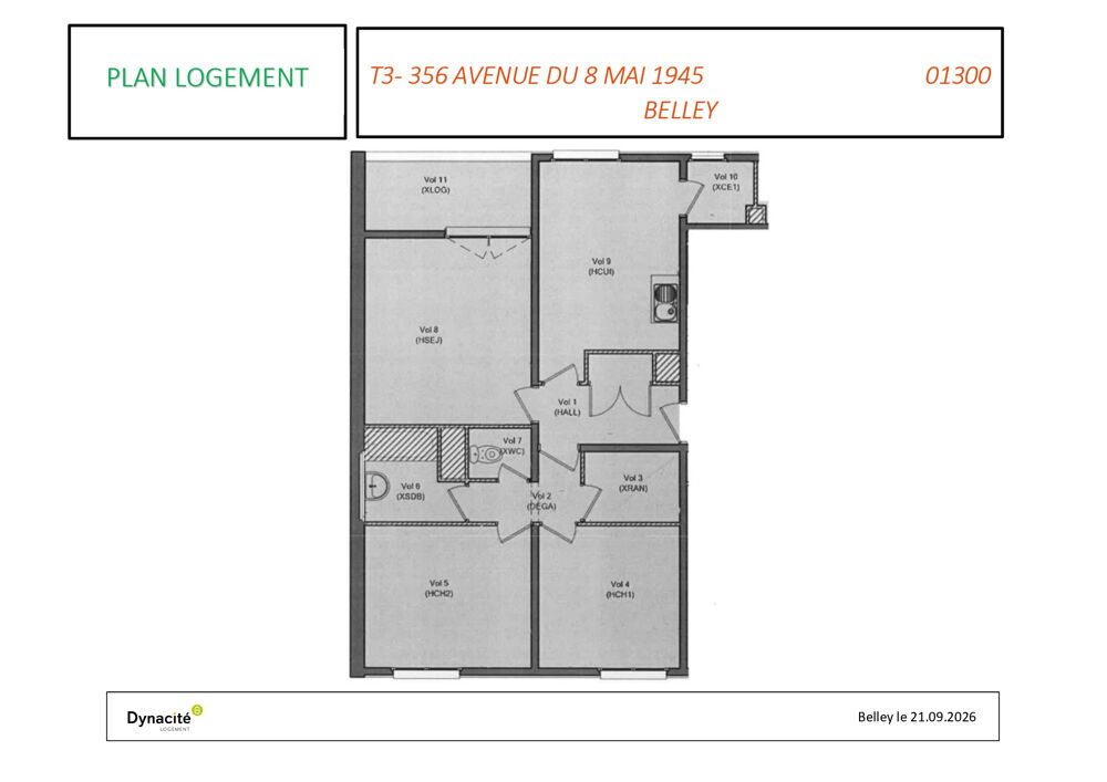 Location Appartement Appartement - T3 - 64 m2 Belley