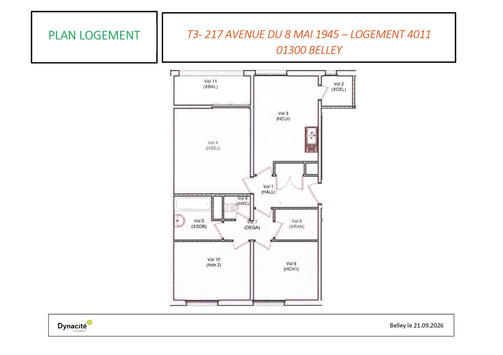 APPARTEMENT - T3 - 63m2
