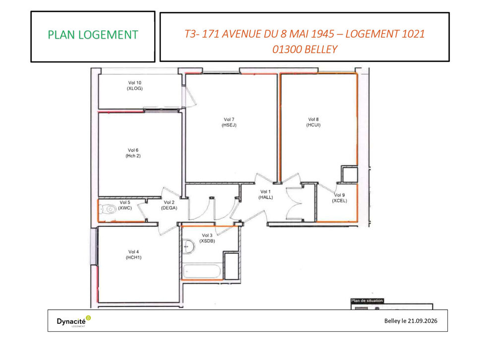 APPARTEMENT - T3 - 61m2