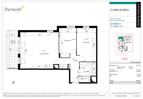  Appartement � louer 3 pi�ces 65 m�