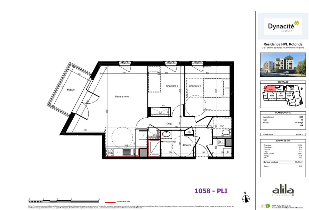 Location Appartement Appartement - T3 - 61 m2 Thonon les bains