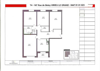  Appartement � louer 5 pi�ces 83 m� Virieu le grand