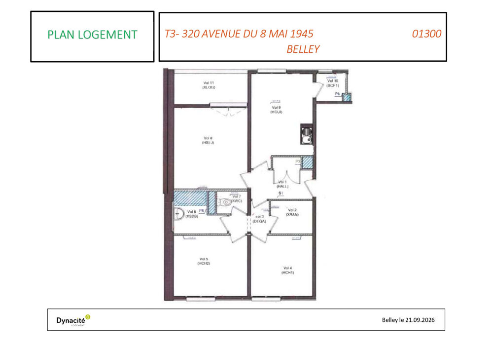 APPARTEMENT - T3 - 63 m2