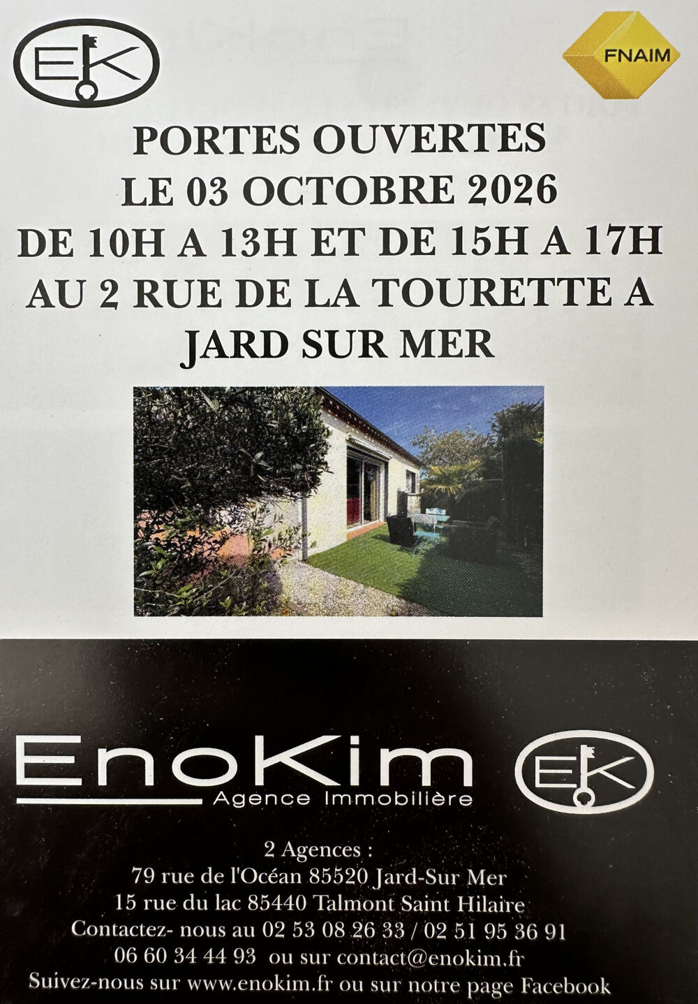 MAISON AVEC STUDIO INDÉPENDANT PORTES OUVERTES 3 OCTOBRE