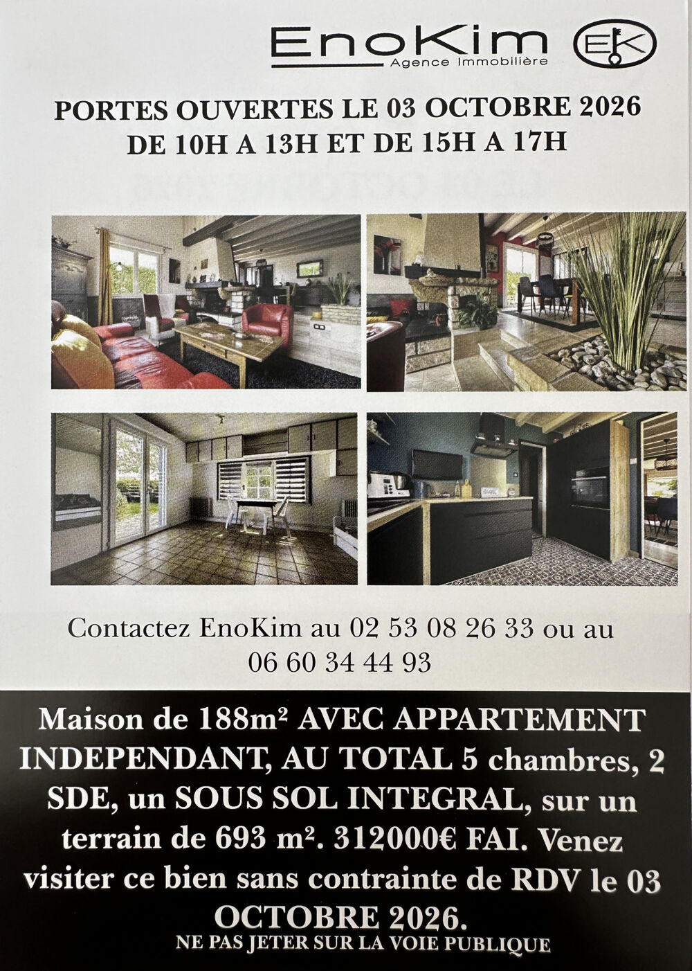 MAISON AVEC STUDIO INDÉPENDANT PORTES OUVERTES 3 OCTOBRE
