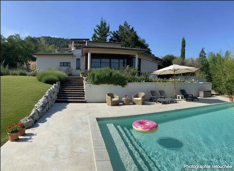   COUP DE C�UR : Maison d'Architecte Esprit Bali & Vue Vercors/Alpes � Annonay Maison - 7 pi�ce(s) - 174 m�