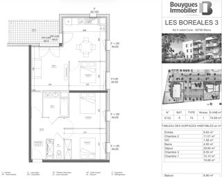  Appartement à vendre 4 pièces 75 m²