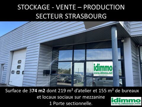 Local commercial, d'activité ou de stockage de 374 m2 à louer Strasbourg La Vigie 7560 67540 Ostwald