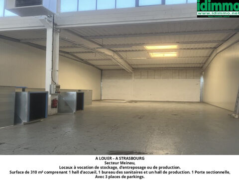 A louer cellule de 310 m2 pour stockage, local d'activité, bureaux à Strasbourg 2675 67100 Strasbourg