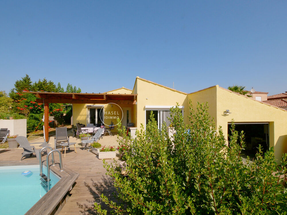Vente Maison Villa en parfait état avec piscine, garage et grand jardin avec dépendance Marseillan