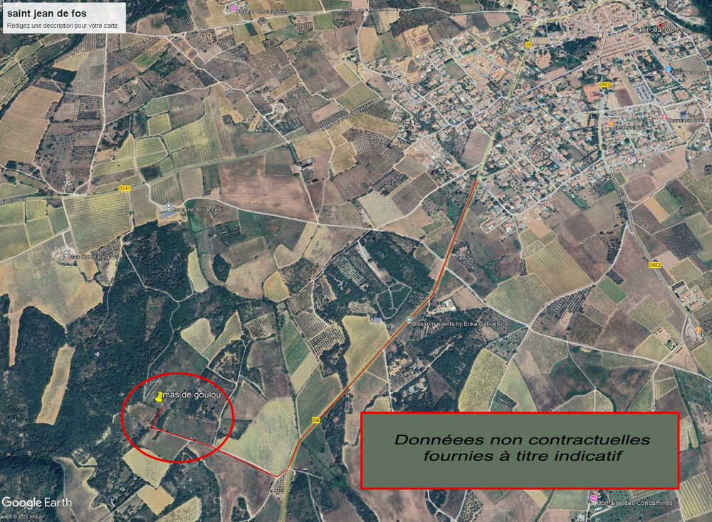 Vente Terrain St-Jean de Fos 34150 Lot de deux parcelles agricoles mitoyennes St jean de fos