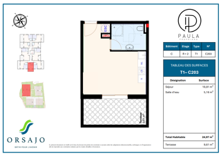  Appartement à vendre 1 pièce 21 m²