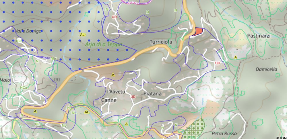 Vente Terrain Terrain constructible vue mer à Olmeto   secteur prisé entre Propriano et Olmeto Olmeto