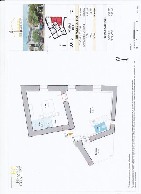Duplex de 38 m2  avec terrasse  à Suze-La-Rousse 135000 Suze-la-Rousse (26790)