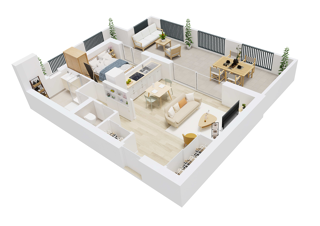  Appartement � vendre 2 pi�ces 44 m�