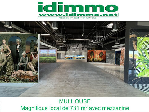 Magnifique local commercial de 731 m2 &agrave; louer &agrave; Mulhouse avec parking 8064 68100 Mulhouse