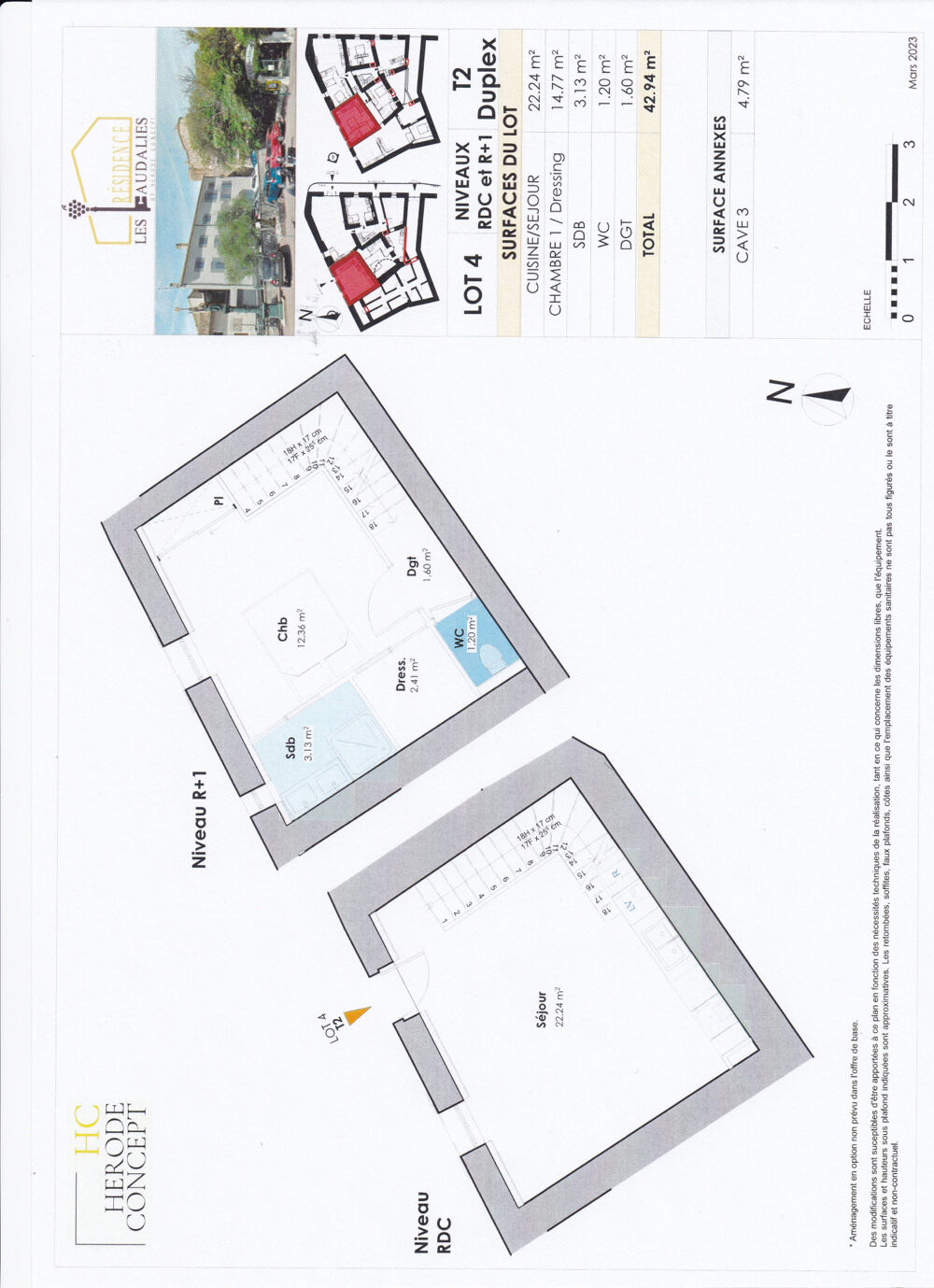 Vente Appartement Entirement restaur  Suze-La-Rousse : Duplex de 42.94 m2 Suze la rousse
