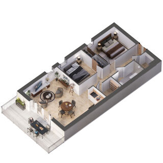  Appartement � vendre 2 pi�ces 51 m�