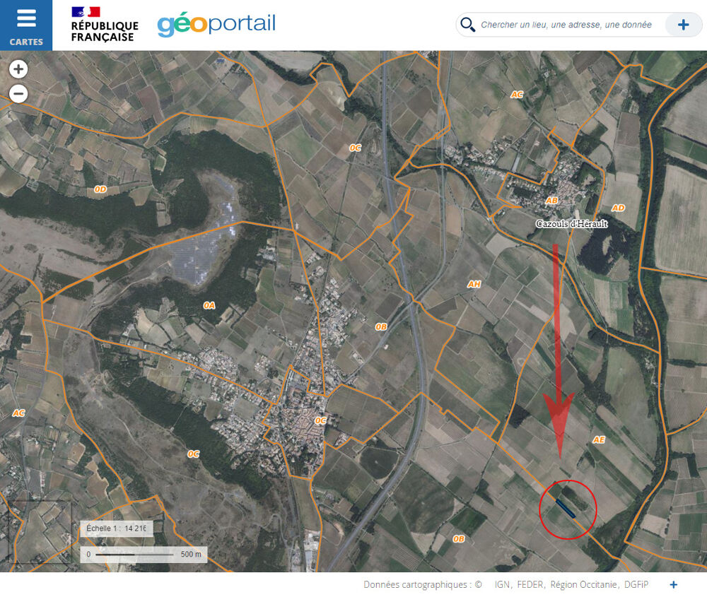Vente Terrain Cazouls d'Hérault, parcelles agricoles Cazouls d herault