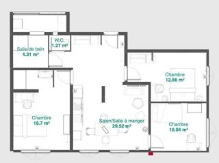  Appartement � louer 1 pi�ce 10 m�