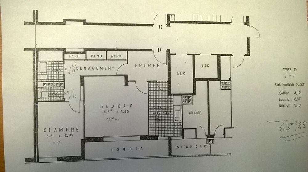 location Appartement - 2 pièce(s) - 64 m² Marseille 13