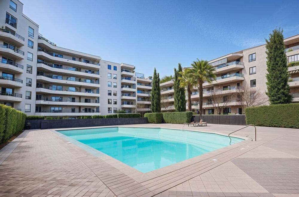 T4 95 m2 6ème étage traversant avec piscine, garage et cave