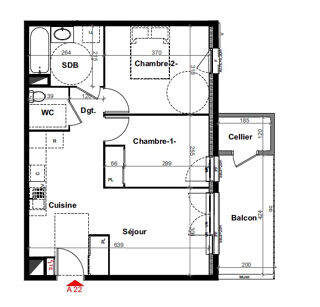  Appartement � vendre 3 pi�ces 56 m�