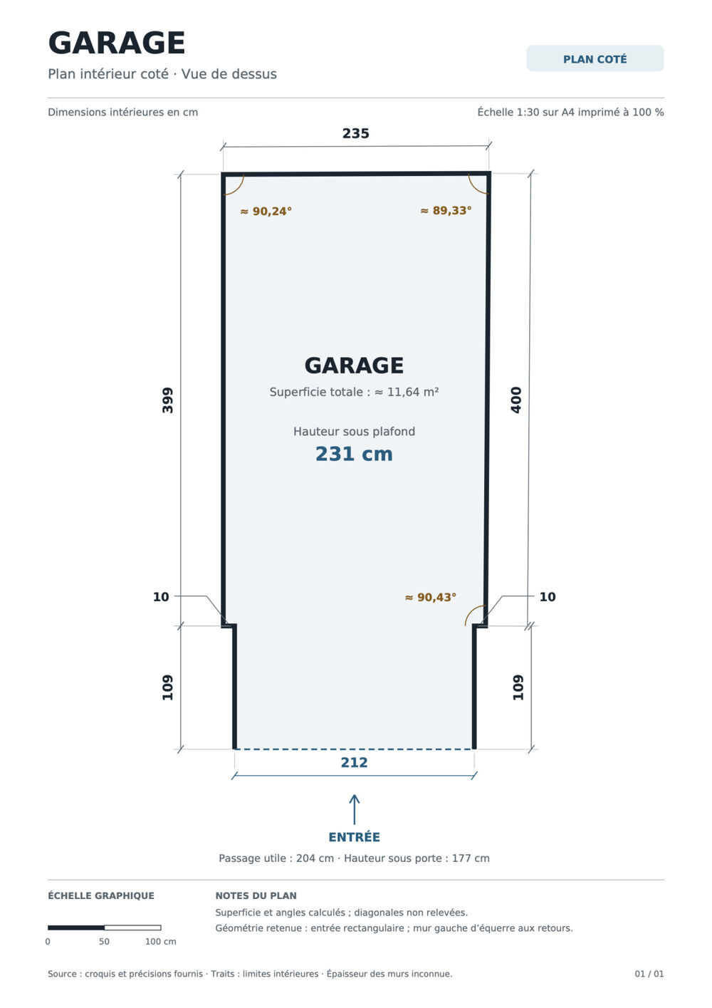 Vente Parking/Garage Garage Fermé - Pour véhicule de gabarit citadine - Beausoleil Av de Villaine Beausoleil